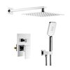 Kibi Cube Pressure Balanced 2-Function Shower System with Rough-In Valve, Chrome KSF405CH